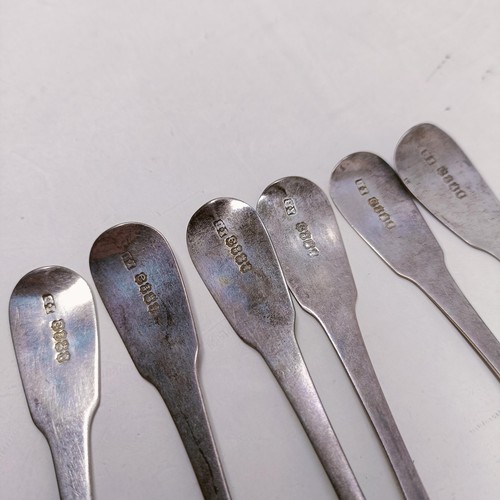 14 - A pair of silver sugar tongs, and assorted silver spoons, 9.4 ozt