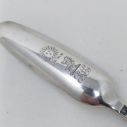 16 - A George III silver marrow scoop, London 1779, 1.8 ozt