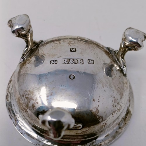 33 - A George II silver salt, assorted napkin rings and other items, various dates and marks, 13.8 ozt