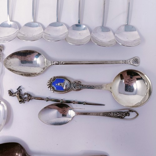 48 - Assorted silver and silver coloured metal spoons