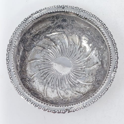 103 - A George V silver sauce boat, and a silver bowl, lacking legs, 8.3 ozt