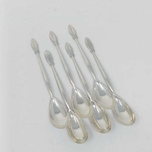 195 - A set of six Danish silver coffee spoons, 1.4 ozt