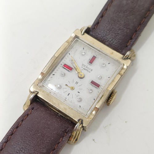 699 - A gentleman's early 20th century wristwatch, a Camy wristwatch, cased, and assorted other watches