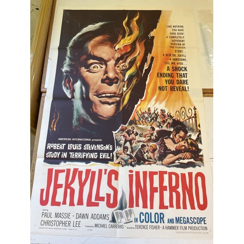 213 - Jekyll's Inferno, 1960, US One Sheet film poster, complete with alternative title House Of Fright ba... 