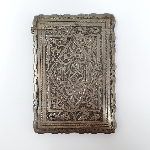 111A - A Victorian silver card case, London 1872, 58 g