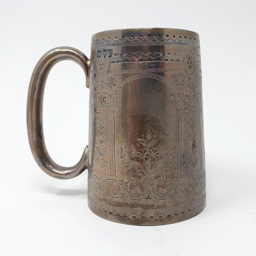 115B - A Victorian silver mug, London 1895, 6.3 ozt