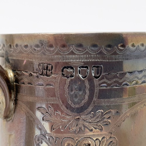 115B - A Victorian silver mug, London 1895, 6.3 ozt