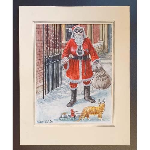 126 - Graham Thomas Oakley (British, 1929-2022), Sampson the cat dressed as one of Santa’s reindeer, confr... 