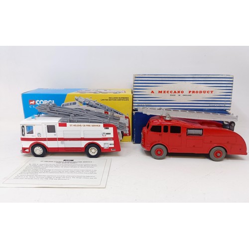 403 - A Corgi Major Toys Simon Snorkel fire engine, No 1127, boxed, a Corgi American Lafrance Arial Ladder... 