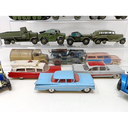 405 - A Dinky Toys Army Wagon, and other playworn toys (box)