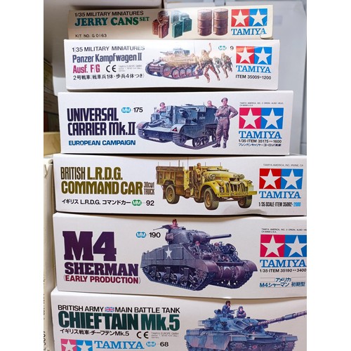 412 - A Tamiya German Tiger 1 kit, and other assorted kits (2 boxes)