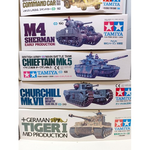 412 - A Tamiya German Tiger 1 kit, and other assorted kits (2 boxes)