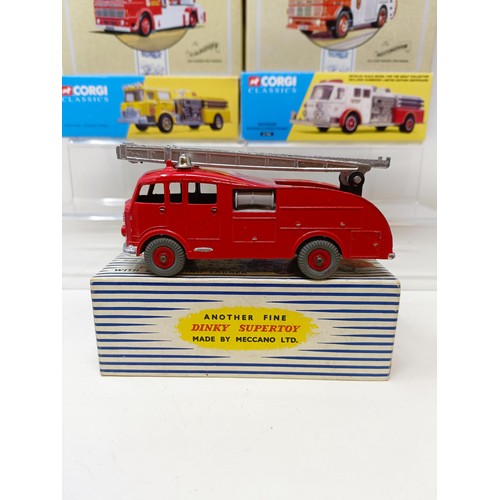 419 - A Dinky Supertoys Fire Engine, No 955, a Dinky FL Land Rover, No 282, Corgi Classics No S1702, S2001... 