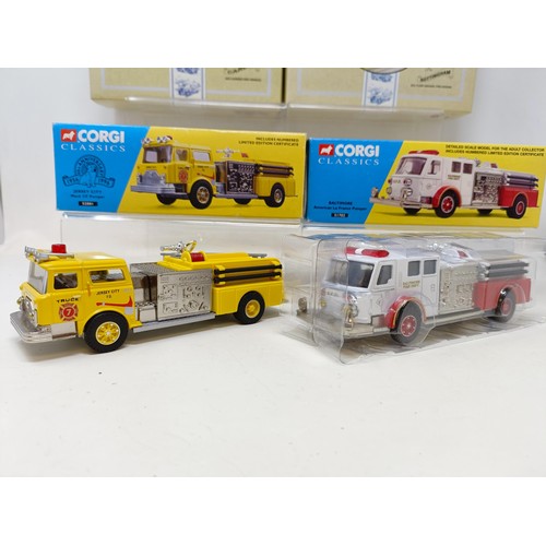 419 - A Dinky Supertoys Fire Engine, No 955, a Dinky FL Land Rover, No 282, Corgi Classics No S1702, S2001... 