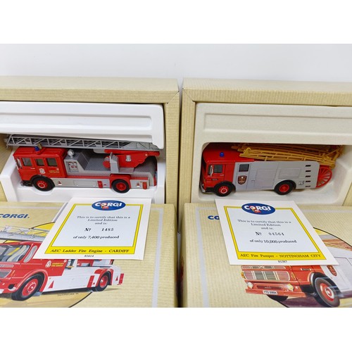 419 - A Dinky Supertoys Fire Engine, No 955, a Dinky FL Land Rover, No 282, Corgi Classics No S1702, S2001... 