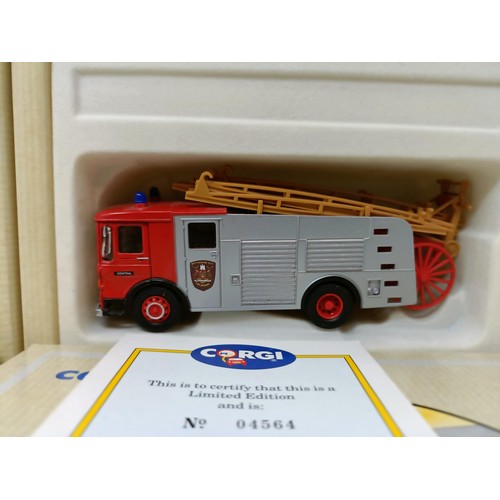 419 - A Dinky Supertoys Fire Engine, No 955, a Dinky FL Land Rover, No 282, Corgi Classics No S1702, S2001... 