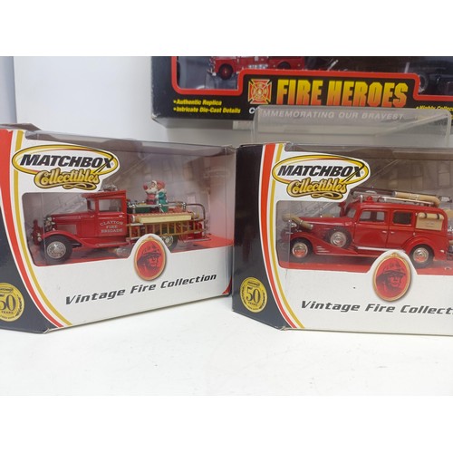 424 - A Corgi American Lafrance, No 97321, other die-cast fire engines and trucks (box)