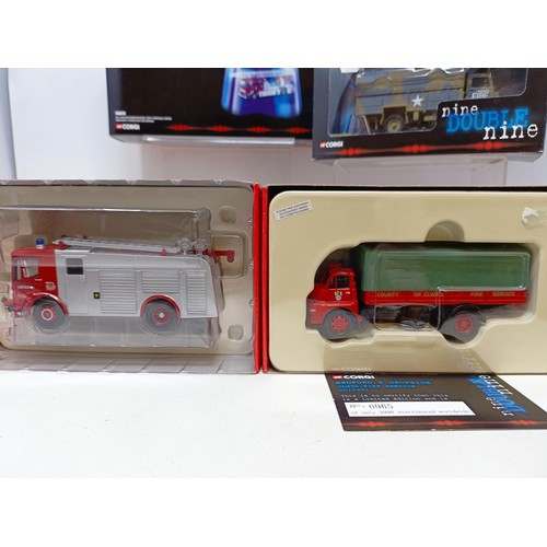 424 - A Corgi American Lafrance, No 97321, other die-cast fire engines and trucks (box)