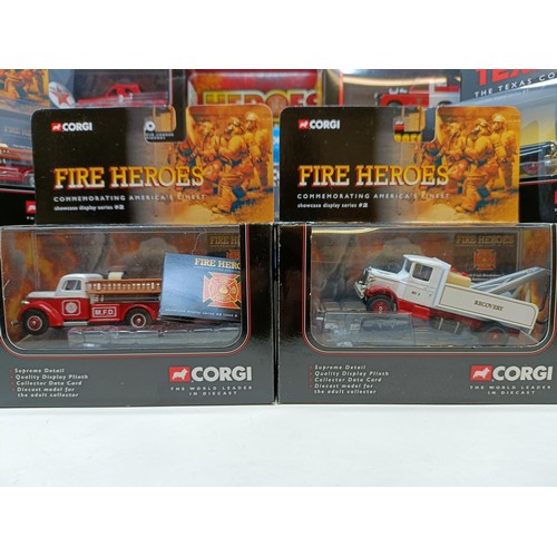 426 - A Corgi Simon Snorkel fire truck, No AN130009, assorted other Corgi cars, US53507, 19201, 52203, 973... 