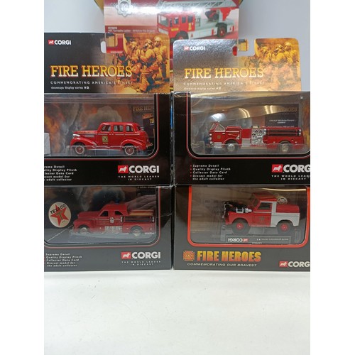 426 - A Corgi Simon Snorkel fire truck, No AN130009, assorted other Corgi cars, US53507, 19201, 52203, 973... 