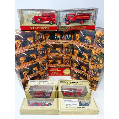 428 - Assorted Matchbox fire engines, other fire engines and trucks, all boxed (2 boxes )