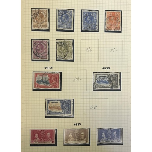 11 - Swaziland - 1889-1970s extensive accumulation of stamps and covers on pages, stockcards etc with a r... 