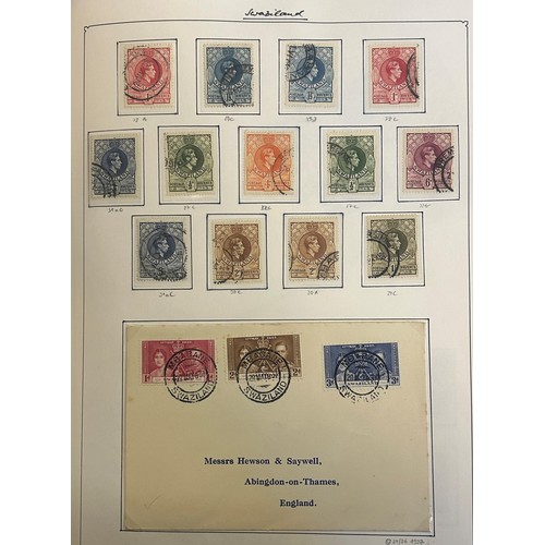 11 - Swaziland - 1889-1970s extensive accumulation of stamps and covers on pages, stockcards etc with a r... 