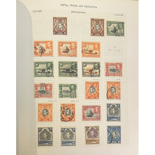 16 - Kenya Uganda Tanganyika - GV-QE2 collection in album with GVI set to £1 with perfs, 1954 to £1 unuse... 