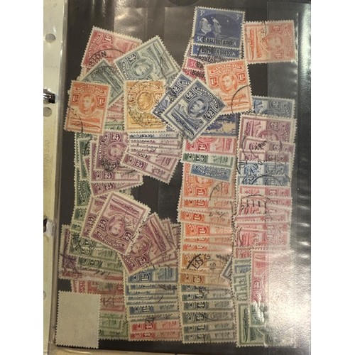 17 - Basutoland and Lesotho - Accumulation of stamps and covers on cards etc in folder and stockbook with... 