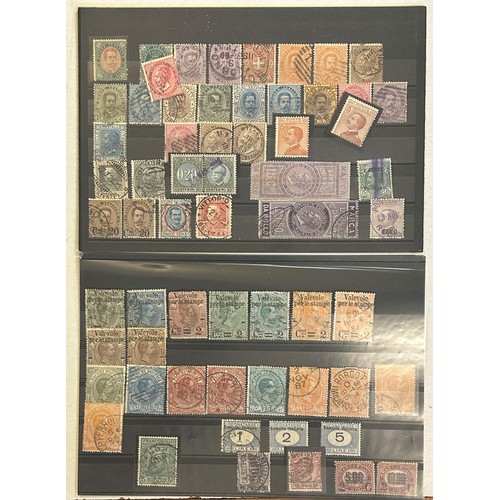 18 - Italy and States - Unused and used early selection on stockcards with better values, condition mixed