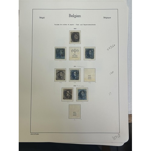 53 - Belgium - 1849-96 collection on Lighthouse album pages, mostly used, with good showing of the imperf... 