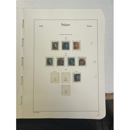 53 - Belgium - 1849-96 collection on Lighthouse album pages, mostly used, with good showing of the imperf... 