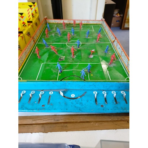 452 - A tinplate Chad Valley Soccer Stadium, assorted die-cast models and other items, some boxed (3 boxes... 