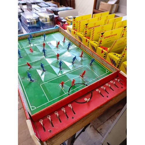 452 - A tinplate Chad Valley Soccer Stadium, assorted die-cast models and other items, some boxed (3 boxes... 