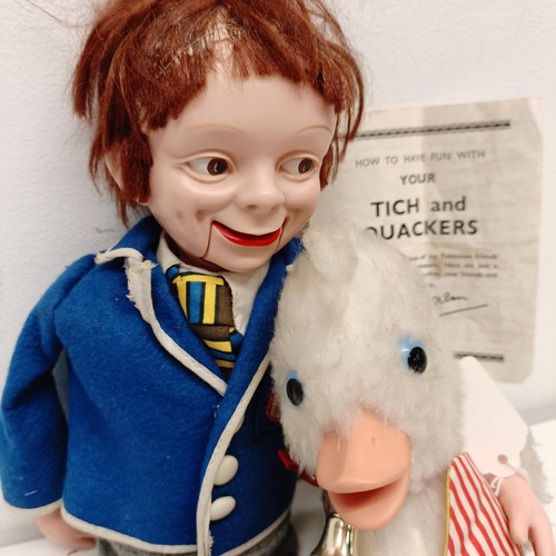 463 - A c.1960's Tich and Quackers ventriloquist dummy, with instructions, 38 cm high