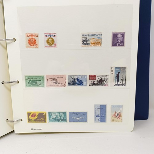 3 - An USA collection of stamps, mostly mint, and including mini-sheets, in six albums (6)