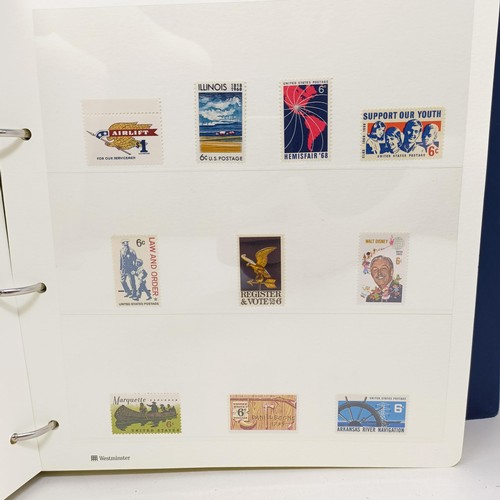 3 - An USA collection of stamps, mostly mint, and including mini-sheets, in six albums (6)