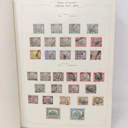 5 - A good Simplex stamp album of Commonwealth stamps, QVR onwards, including Malaya, Straits Settlement... 