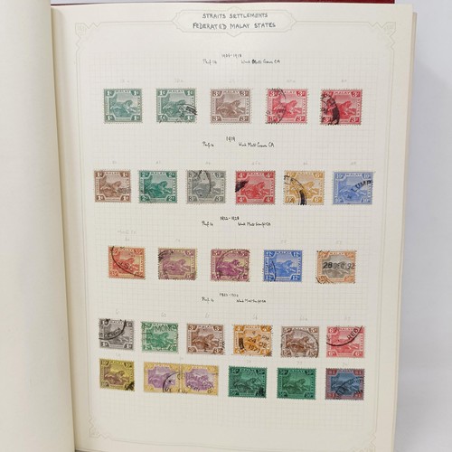 5 - A good Simplex stamp album of Commonwealth stamps, QVR onwards, including Malaya, Straits Settlement... 