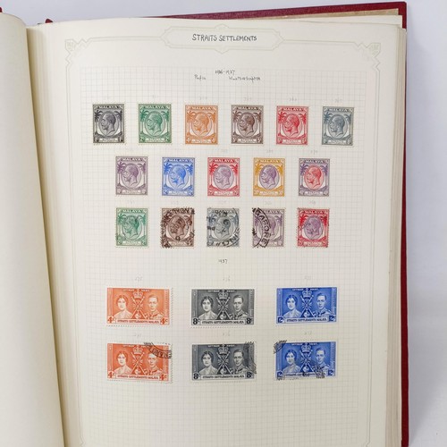 5 - A good Simplex stamp album of Commonwealth stamps, QVR onwards, including Malaya, Straits Settlement... 