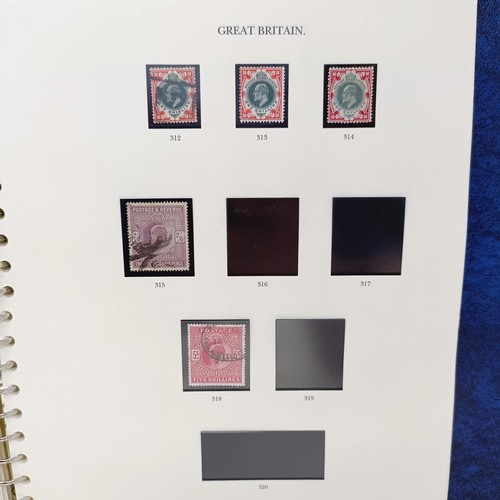 25 - A Windsor stamp album, GB QVR onwards, including three Penny Blacks, twenty three Penny Blues, embos... 