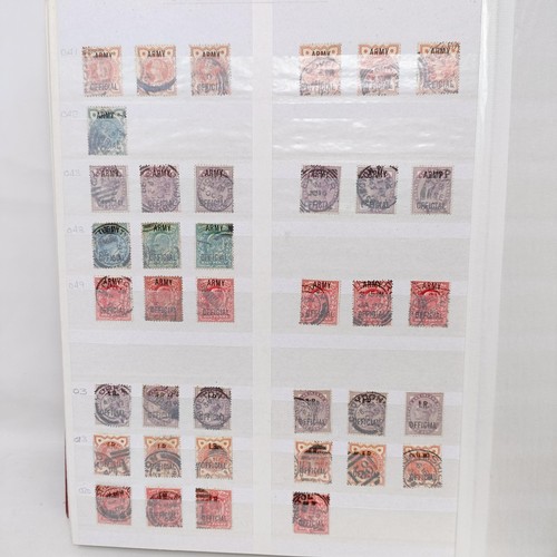 28 - A stock book, QVR to GVR, used GB stamps, including five Penny Blacks