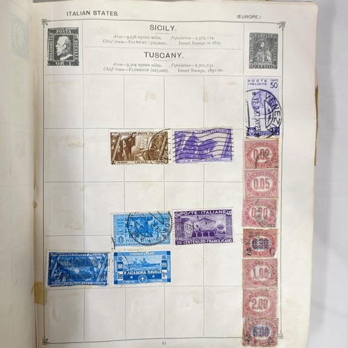 31 - A Strand Postage Stamp album, of assorted world stamps, binding poor/loose