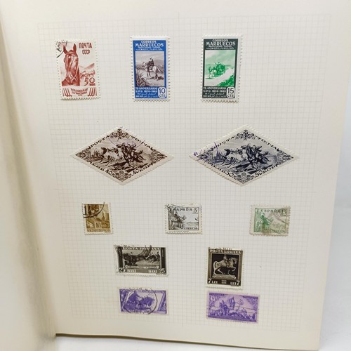 32 - An album of world stamps, with a box cover/slip case