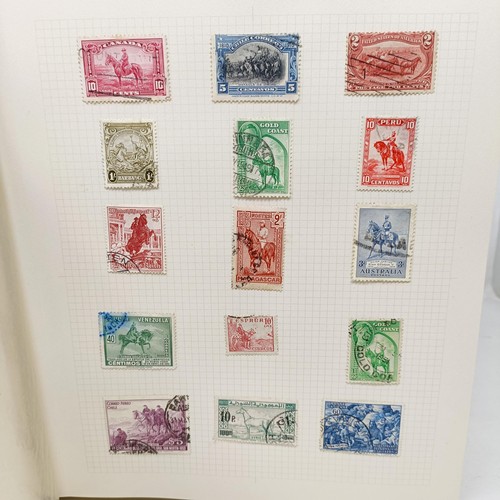 32 - An album of world stamps, with a box cover/slip case