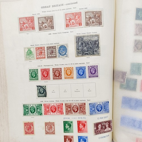 33 - A New Ideal postage stamp album of world stamps, including a Postal Union Congress, 1929 £1 stamp, u... 