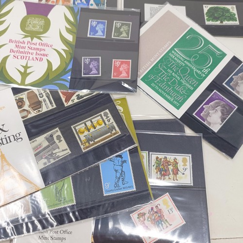 58 - A group of assorted world stamps, in two albums, others loose, and assorted presentation packs (box)