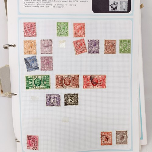 58 - A group of assorted world stamps, in two albums, others loose, and assorted presentation packs (box)