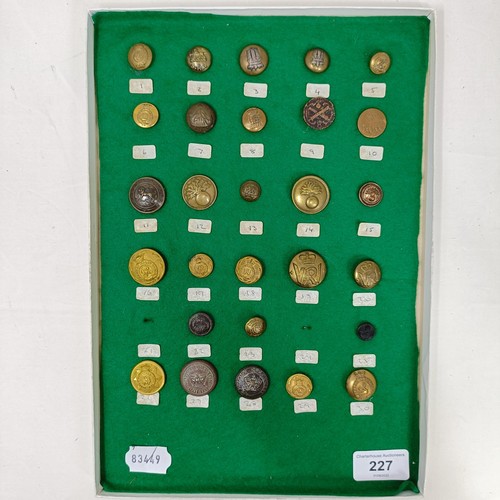 227 - A good collection of Victorian and later buttons, including Bombay Staff Corps, Southampton Police, ... 