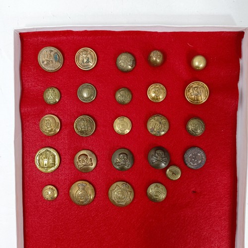 225 - A good collection of Victorian and later buttons, including 12th Lancers